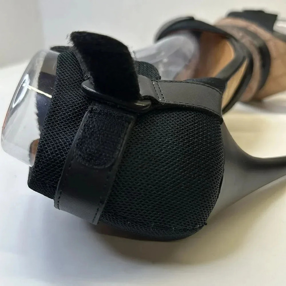 LAMB by Gwen Stefani High Heels Stiletto Platform Leather Shoes Black Size 8.5 - Picture 9 of 12